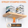 White Floating Shelf Bracket 12 Inch, 6 Pack Heavy Duty