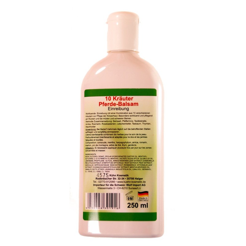 10 Herbs Horse Balm Rub for Humans 250 ml