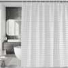 Checkered Shower Curtain - Black Line White Check Shower Curtain,