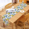 Kiatuniya Lemon Table Runner Blue Orange Yellow Lemon Decorative Table