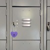 3PCS Heart Shaped Padlocks, Purple, 3.86"×1.73"