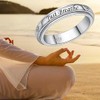 Sterling Silver Just Breathe Spinner Ring Fidget Anxiety Worry Relieving