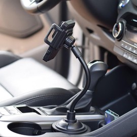 Cup Phone Holder - Vehicle Adjustable Cellphone Cradle - 2-in-1 Adjustable Cup Holder Phone Mount for All Cellphone Models for Truck Car Driving Use