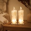 HAIDOLIANG 2PCS Pink LED flameless Candles (D:2.5" x H:7"),LED Pillar
