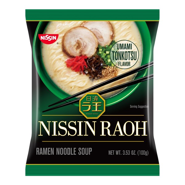 Nissin RAOH Ramen Noodle Soup, Umami Tonkotsu, 3.53 oz