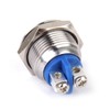 BUGUUYO 16mm Momentary Horn Metal Push Button Stainless Steel for