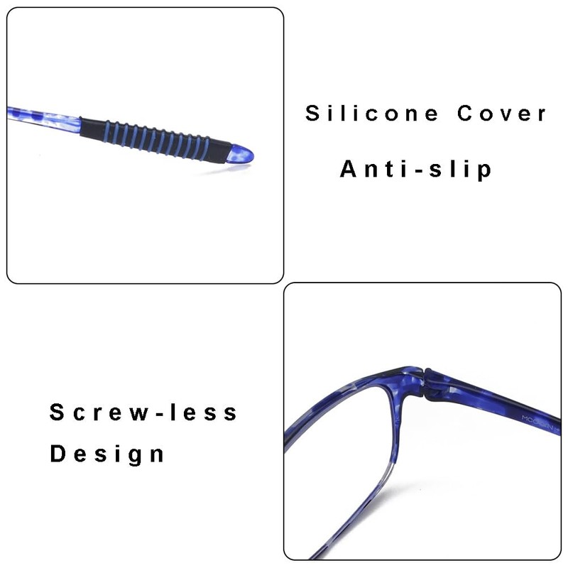 Mcoorn Lesebrille Schildpatt Flexibel Für Damen, Leichte Lesehilfe Biegsam Anti