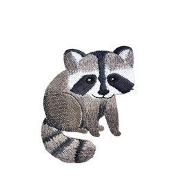 Baby Raccoon - Children's Animal - Embroidered Iron on Patch