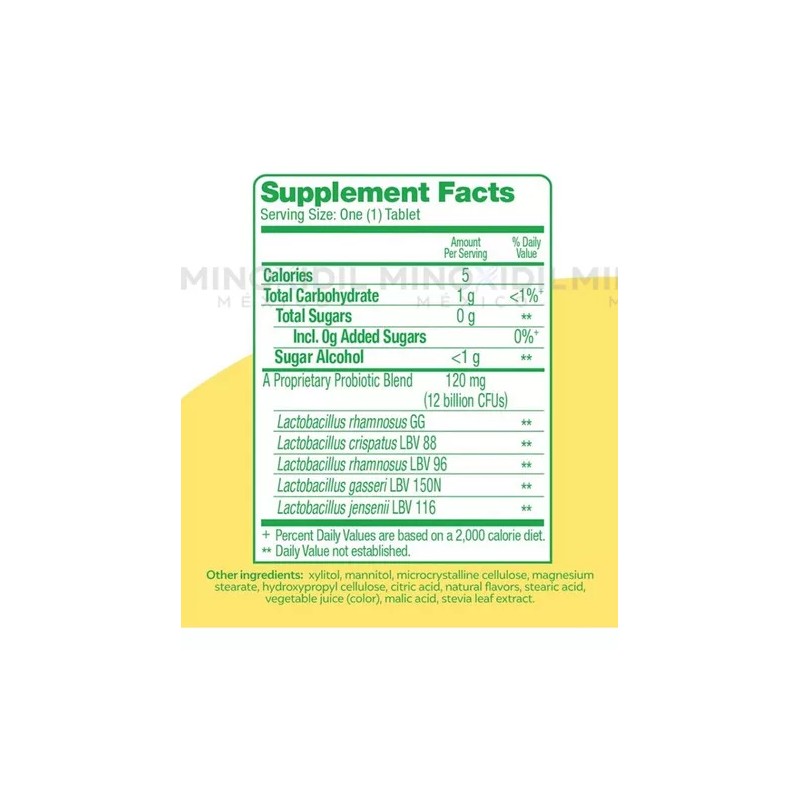 Culturelle Probióticos Para Mujeres 120 Mg 30 Tabletas Sabor Frutas