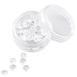 Rubber Earring Backs Soft Clear Earring Backings for Studs Hypoallergenic Silicone Earrings Backs Stopper Replacement for Women (30 Pcs)