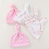 Ruliby Newborn Baby Girl Hats Mittens and Socks Set Hospital