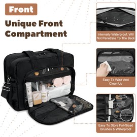 Travel Duffle Bag Gym Bag for Women, Puffer Tote Bag Quilted Laptop Carry on, Weekender Overnight Bag with Wet Pocket Toiletry Bag for For Women Hospital Bag for Labor and Delivery Waterproof