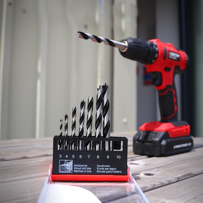 Dekton 8pc Pro Wood Drill 2-10mm- Roll Forged And Polished|