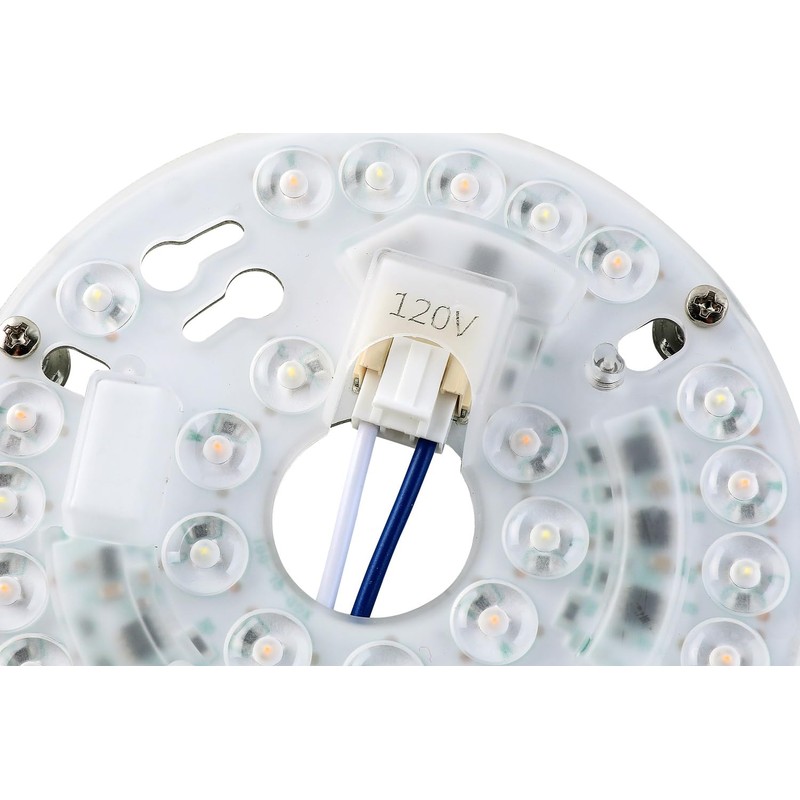 HAOLEDI 4.5'' 15W LED Ceiling Fan Light Retrofit Kit, Flush