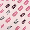 Leopard Press on Nails Medium Square Fake Nails with Designs