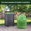 Simply Bio 30-33 Gallon Compostable Trash Bags Liners Flat-Top, Heavy