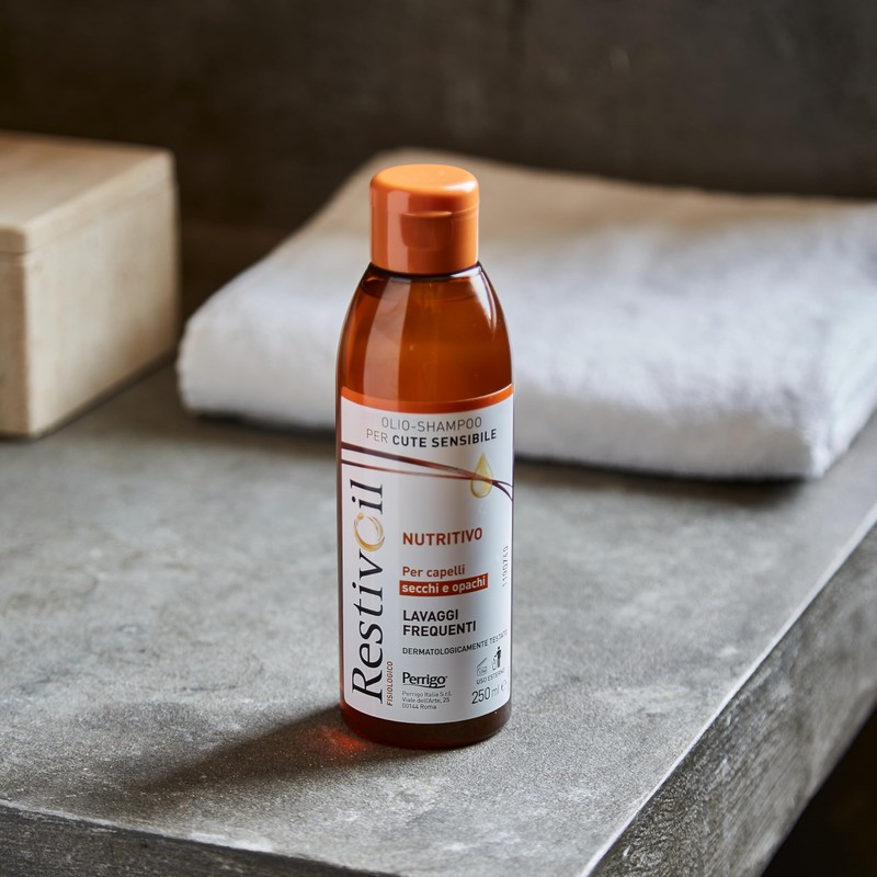 RestivOil Shampoo Fisiologico Nutriente per Capelli, Olio Fisiologico con Azione