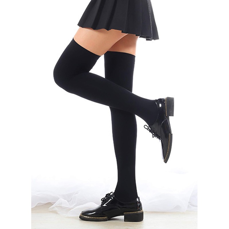 SHUCLASS Women's Knee High Socks, White Over Knee Socks, Compression,