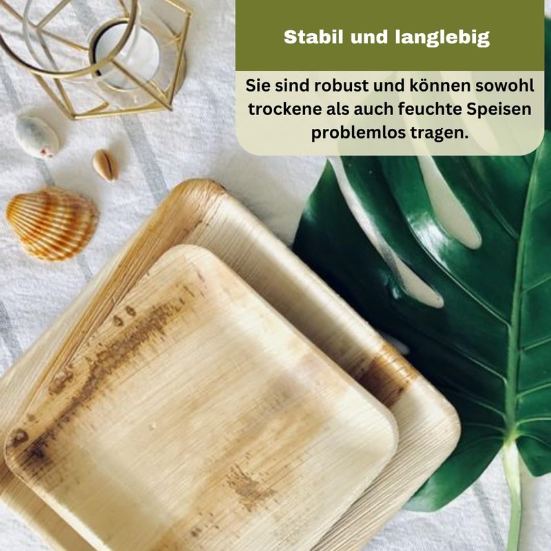 Greenkaufen 15 cm Pack of 25 Premium Organic Round Palm