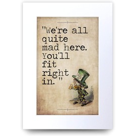 HWC Trading Alice in Wonderland A4 They Fit Right in Gifts for Decorate Your Newborn Baby Room - A4