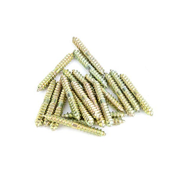 20 Pcs Double Ended Dowel Screw Self Tapping Threaded Bolts