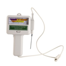 Swimming Pool Water Quality Tester 2 in 1 PH CL2 Detector with Display Screen for Spa Aquarium Hydroponics White