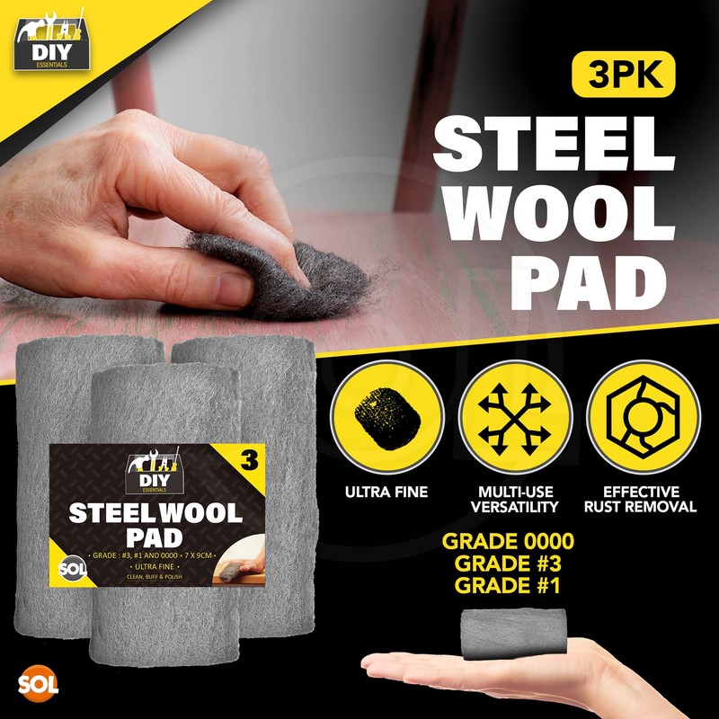 3 Meters Steel Wire Wool Grade 0000,1,3 | 3 x
