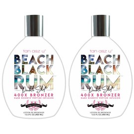 Beach Black Rum Double Shot 400X Bronzer - 13.5 oz, Pack of 2