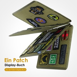 OneTigris Patch Display Board, Flip Page Patch Book with 4 Loop Pages & Removable Metal Ring Bindings, 28 × 20.3 cm - Patch and Military Patch Collection Organizer (Patches Not Included)