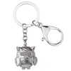 LONYOO Enamel Zinc Alloy Cute Owl Key Chain Anime Bird