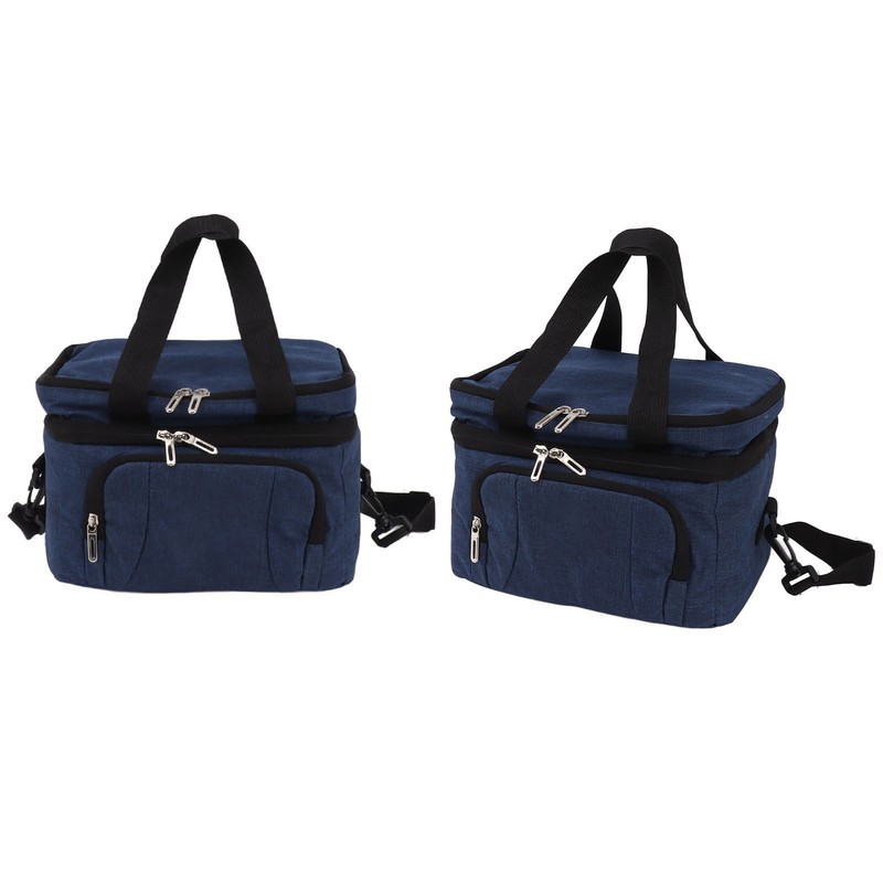 Collapsible Cooler Bag Oxford Cloth PEVA Leakproof Double Insulated Cooler