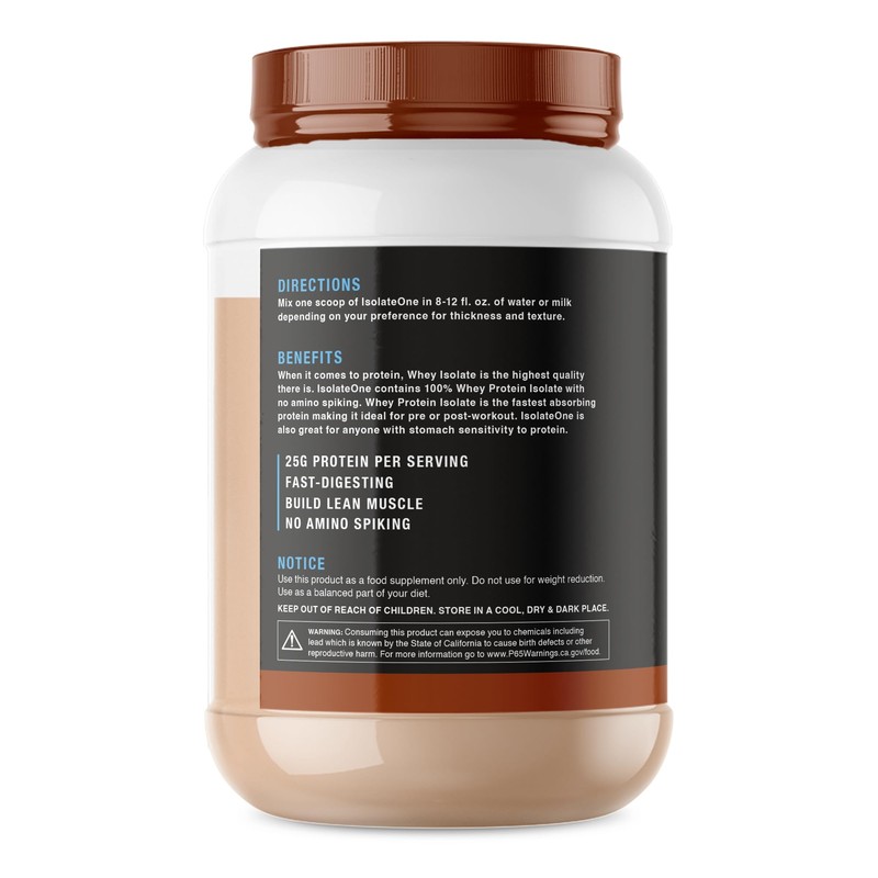 NutraOne IsolateOne Whey Isolate Protein Powder 100% Pure Whey Isolate