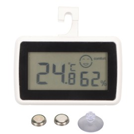 Digital Hygrometer Indoor Thermometer Humidity Gauge Room Thermometer Accurate Temperature Humidity Meter with Facial Expression Display White and Black