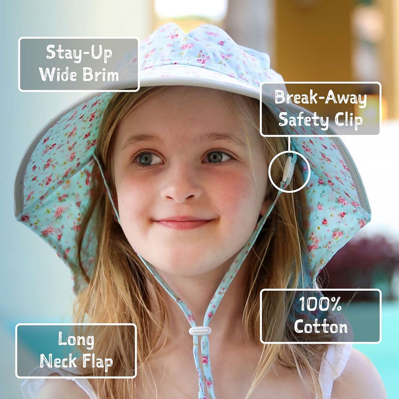 Jan & Jul Girls 'Grow-with-Me' Cotton Adventure Sun Hat with
