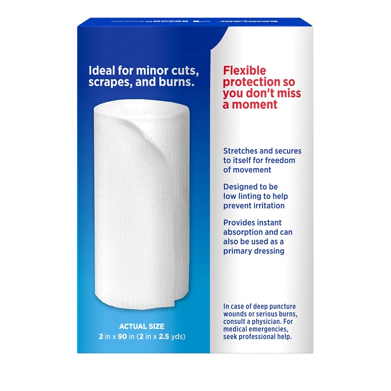 Band Aid Brand First Aid Products Flexible Rolled Gauze Care