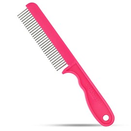Untangler Super-Groom Combs with Smooth Rotating Teeth for Painless Mat Removal (French Rose Pink, 30 Fine-spaced Teeth)