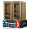 VOISEN Floor Register 4x10, 6 Pack Brown Floor Vent Covers,