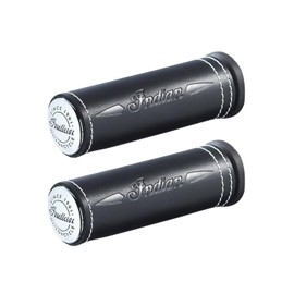 Indian Motorcycle Handlebar Grip Wraps, Pair, Genuine Leather, Black, for Specific Chief, Chieftain, Challenger, Roadmaster, Springfield, Pursuit Models and More, for Comfortable Grip - 2879999-01