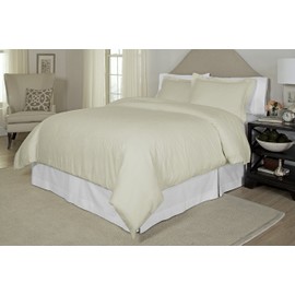 Pointehaven 300 Thread Count Printed Duvet Set, King/California King, Bone