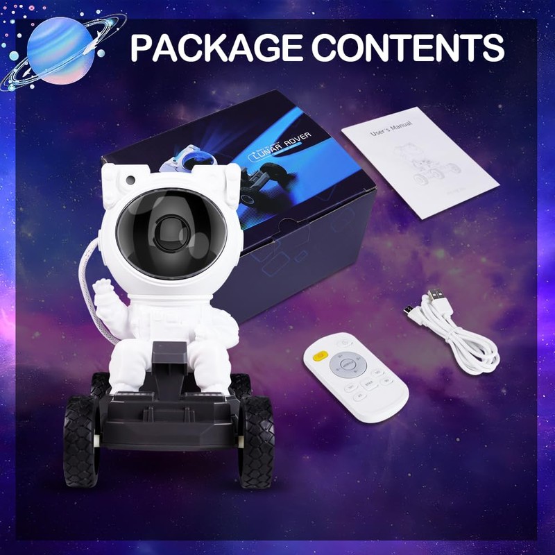 Astronaut Galaxy Star Projector Night Light, 360° Space Man Lunar