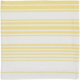 Design Imports Lemon Bliss Table Linens, 20-Inch by 20-Inch Napkin, Lemon Zest Stripe