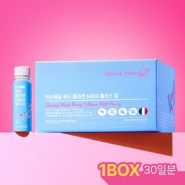 Dancing Whale 댄싱웨일 뷰티 콜라겐 5000 플러스 업 25g X 30병 1개월분(1box) Dancing Whale Beauty Collagen 5000 Plus Up 25g X 30 Bottles 1 Month Supply (1 box)