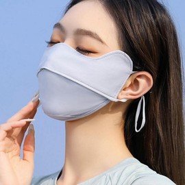 1-Piece Summer Cool Golf Mask Face Cover for Cycling & Running (3 Colors) UV Protection Skin Color 3ea