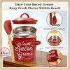 Ayerphalo Bacon Grease Container with Strainer - 46OZ Large Capacity,