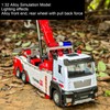 Crane Car Toy, 1:32 Tow Truck Toy Tow Model, 360°