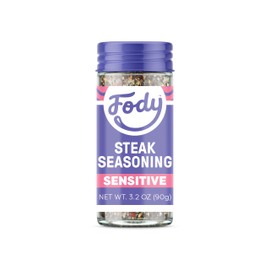 Fody Foods Steak Seasoning, 3.2 Oz, Garlic and Onion Free, Low FODMAP Certified, Gut & IBS Friendly, Vegan, Non-GMO, Gluten Free, Keto Friendly, Great for Grilling