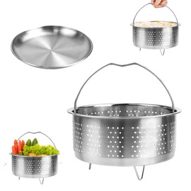 LPAMABA 17.5 cm Steamer Insert Stainless Steel Steamer Insert for Pot Steamer Insert Steamer Basket Stainless Steel Replacement Parts