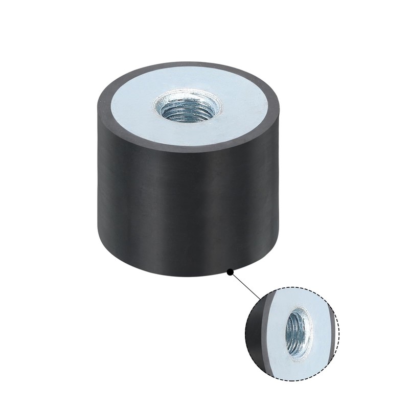 sourcing map 25 x 20mm M8 Thread Female Rubber Mounts,