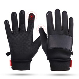 SkyGenius Winter Gloves for Men Women, Thermal Gloves Anti Slip Touchscreen Cold Weather Warm Gloves for Cycling Running Biking Driving Hiking(L)