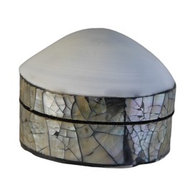 ART-CRAFT Small Shell Box White Ring Box with Lid Ring Box Pill Box Small Weed Box Jewellery Box Storage Box Gift Box Collection Box